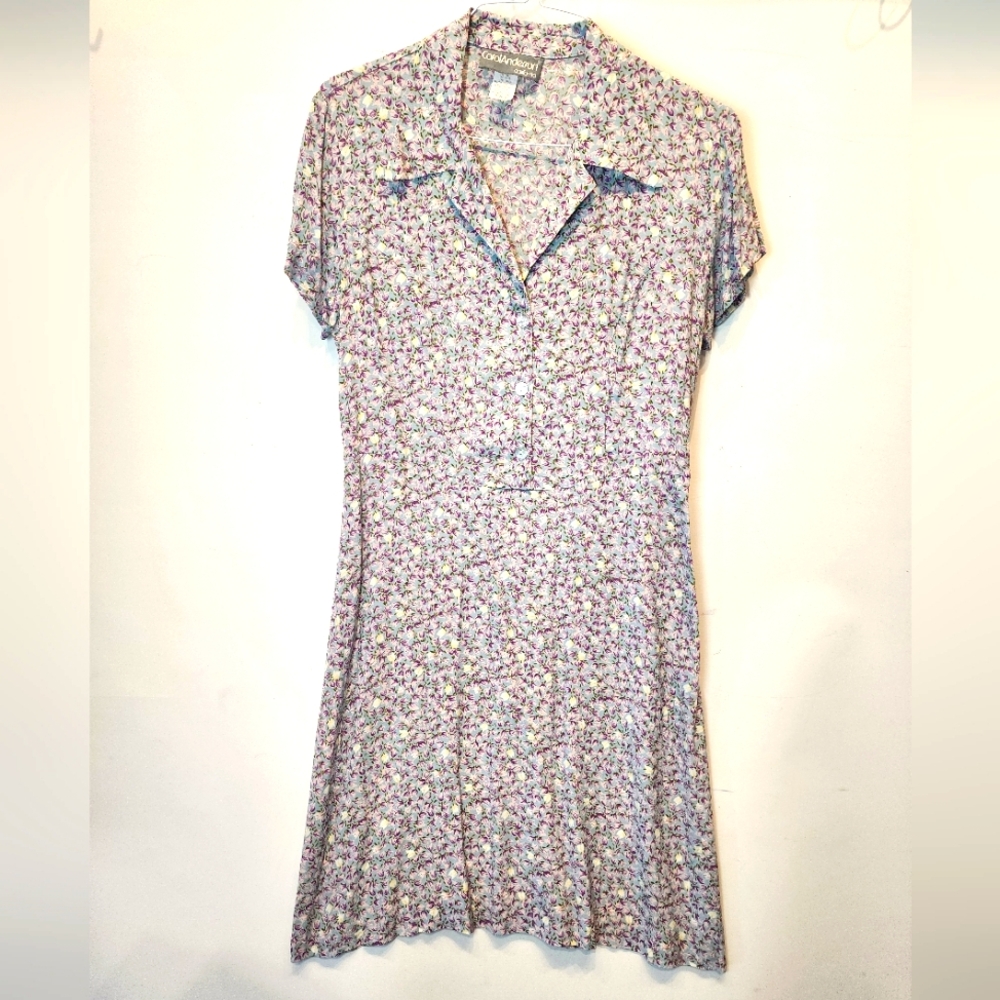 Floral Short Sleeve Dress New Vintage 90s Cottagecore Retro Style Dress Size 8